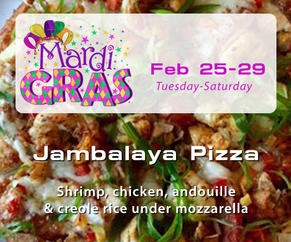 Mardi Gras Jambalaya Pizza at Raimondo's Pizza