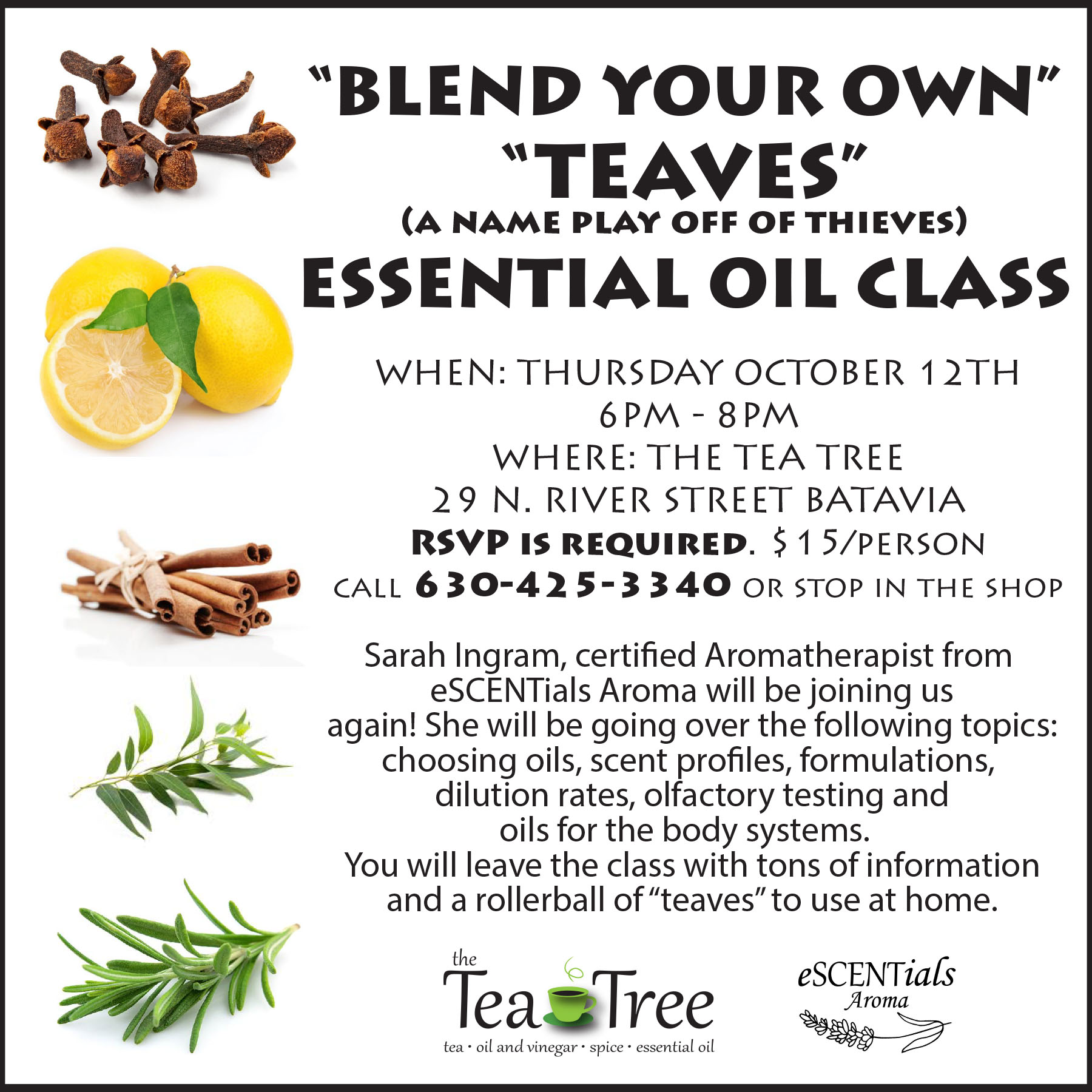 Essential Oils Party at The Tea Tree