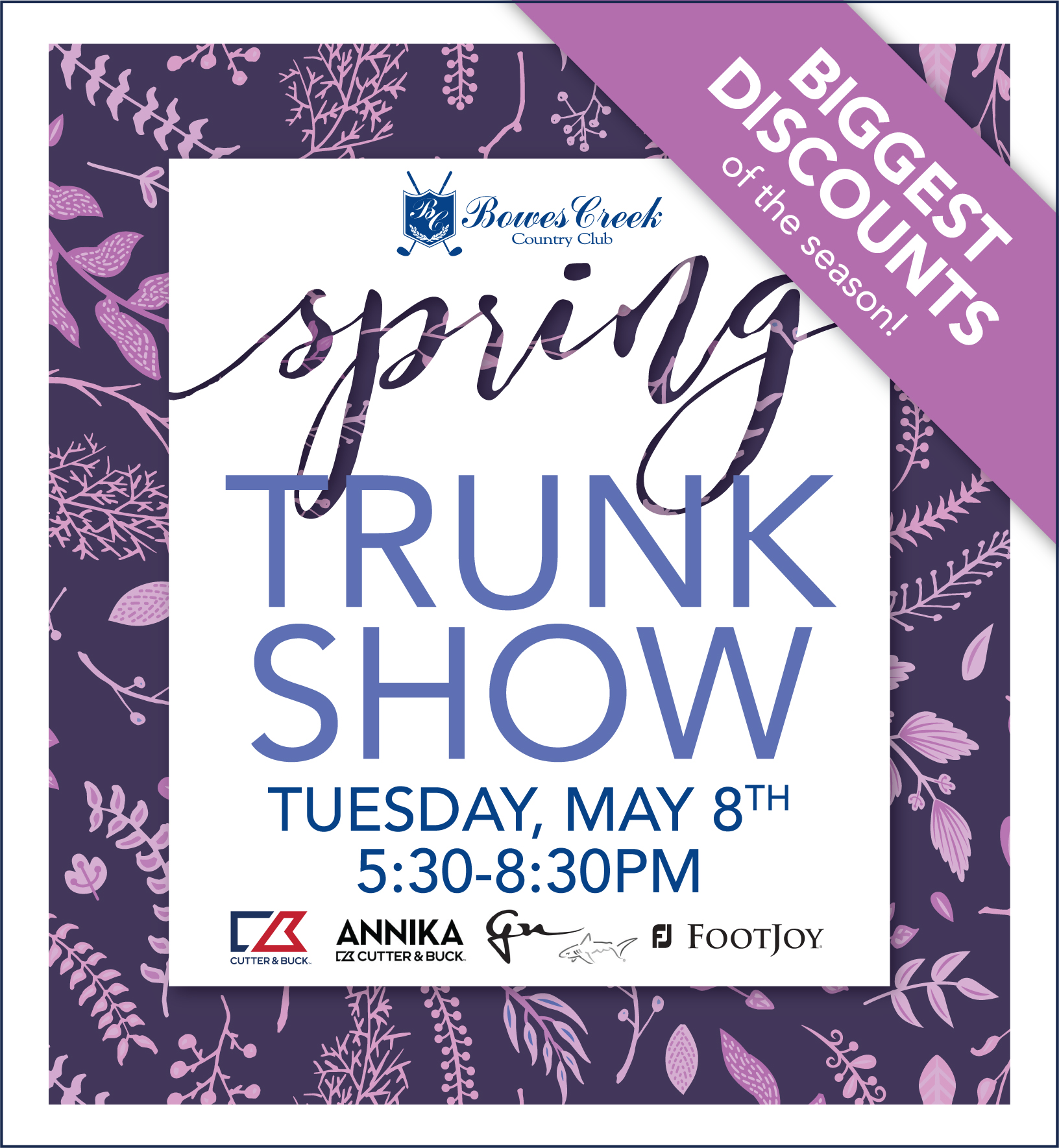 Spring 2018 Trunk Show at Bowes Creek Country Club