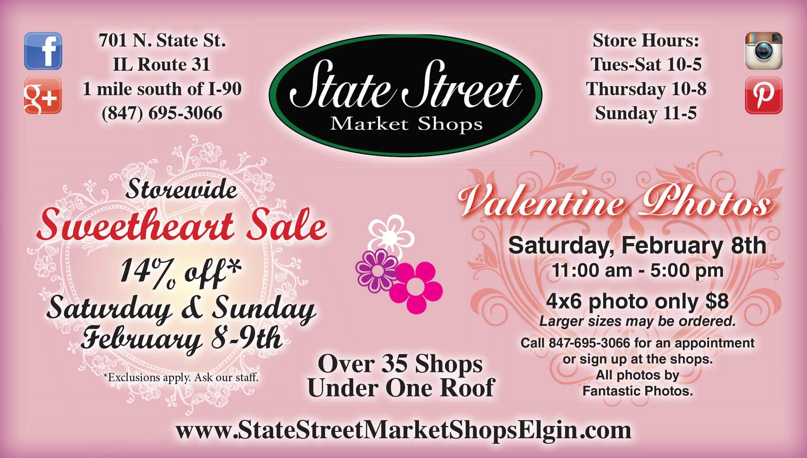 Valentine's Day Sale at State Street Market Shops