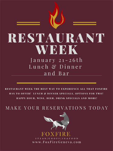 Restaurant Week at FoxFire 