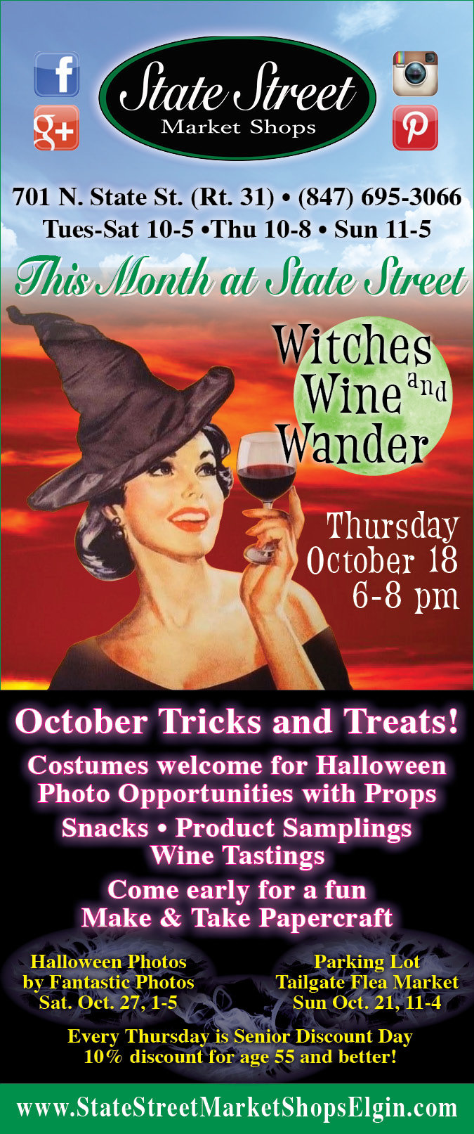 Witches, Wine & Wander at State Street Market Shops