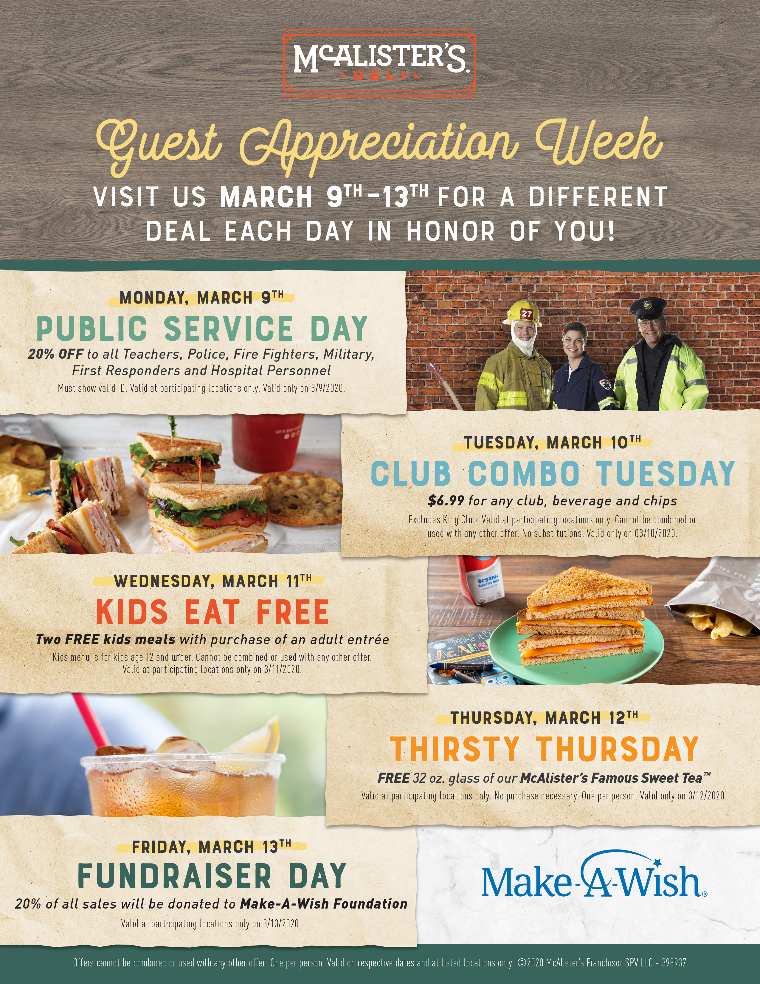 McAlister's Deli Guest Appreciation 2020
