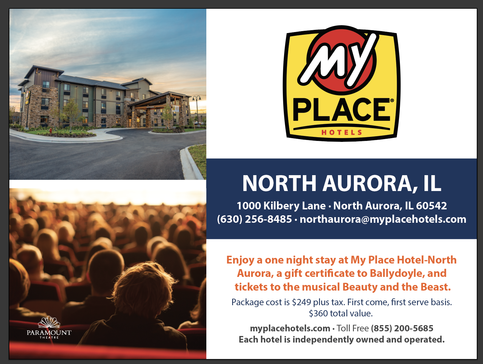 Stay+Theatre+Dining Package at My Place Hotels - N. Aurora