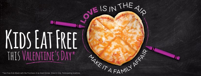 Kids Eat Free on Valentine's Day at McAlister's Deli