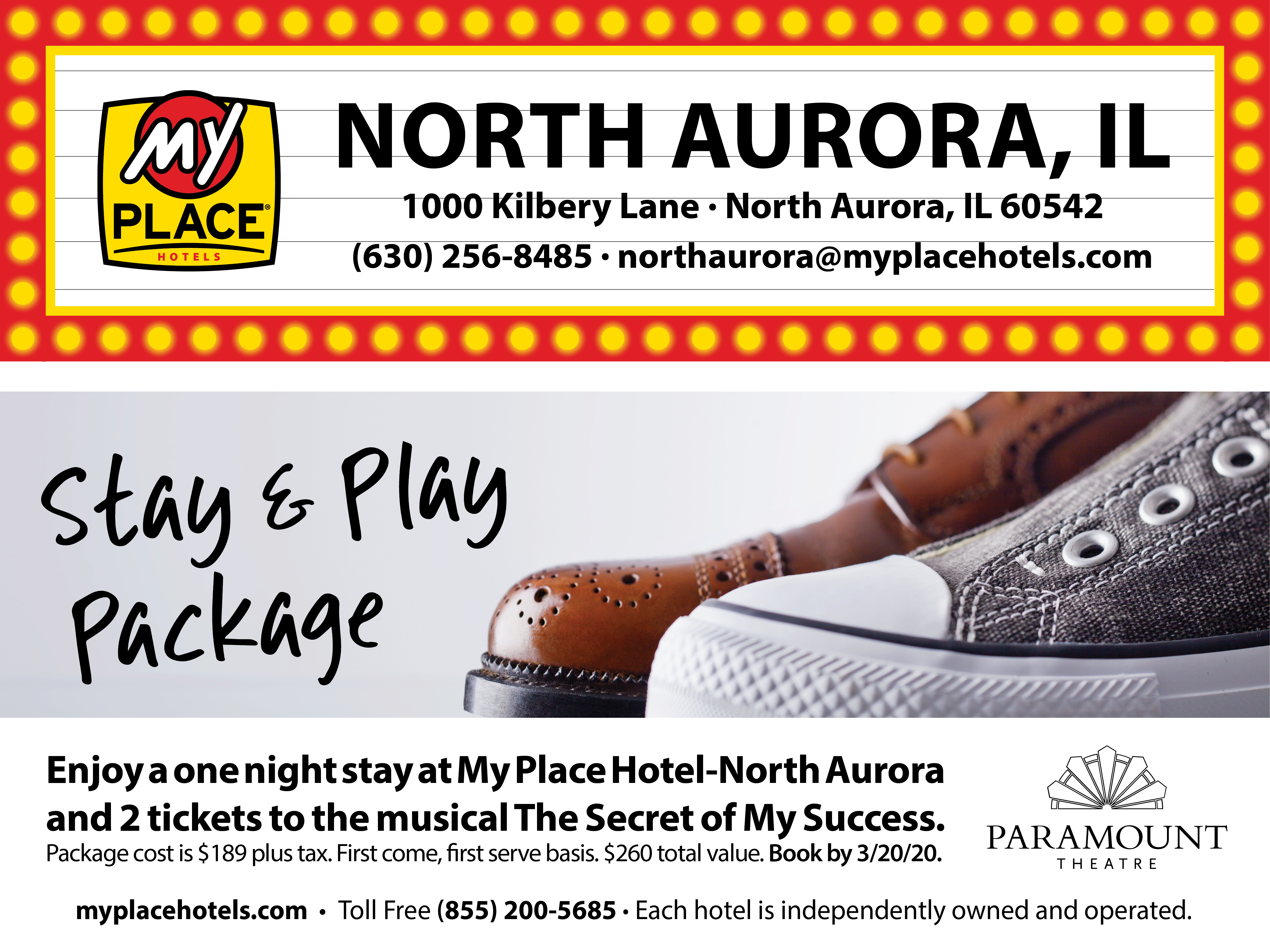 Theater + Stay Package at My Place Hotels - N. Aurora