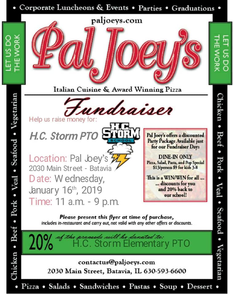 Fox Valley Values Pal Joey S School Fundraiser At Pal Joey S Batavia