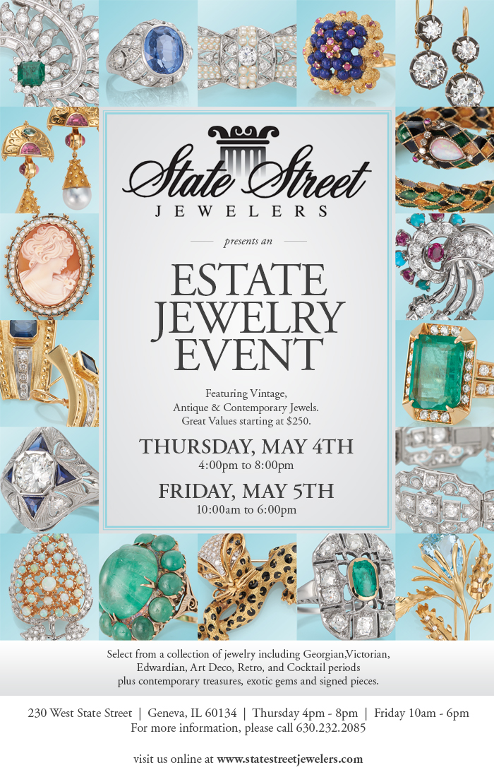 Estate Jewelry Event at State Street Jewelers May 4 and 5