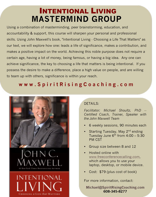 Intentional living mastermind group