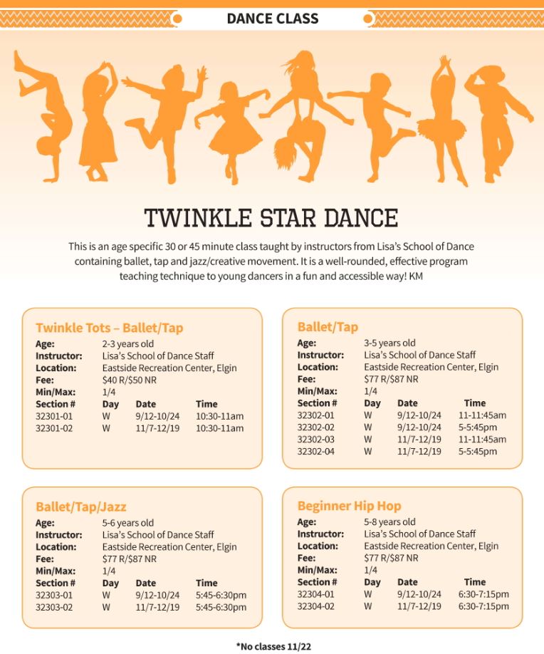 Twinkle Star Dance with South Elgin Parks and Rec